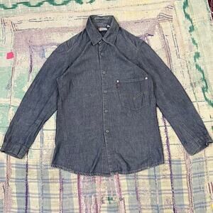 Levis Engineered Vintage 2000s Blue Work Shirt Size Small